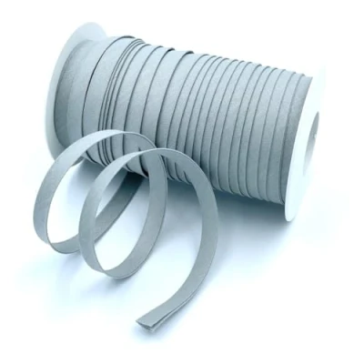 Image of Craft Cult 9mm Plain Double Fold Bias Binding Tape 25 Metre Roll (4 Grey)