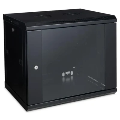 Image of Platinum Enclosures 9u 600mm Deep Wall Mounted Data Cabinet 19 Inch Storage Rack for Home Office, Removeable Sides &amp; Back panel, Lockable Door and