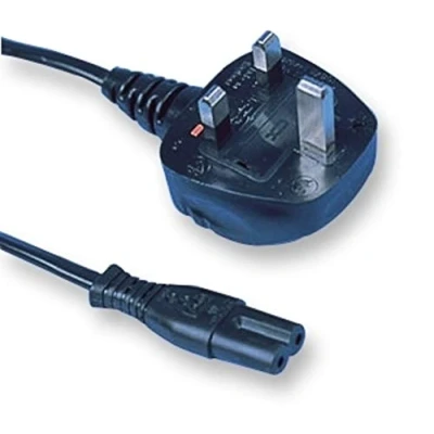 Image of Pro Elec PE01055 UK Plug to &#039;Figure 8&#039; C7 Type mains Lead, 3 m, Black