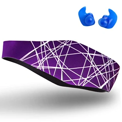 Image of Swimming Headband,Ear Band Swimmer Ear Protection,Adjustable Neoprene Guard and Hair for Kids, Toddlers Adults