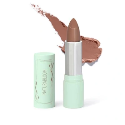 Image of Naturabloom Vegan Lipstick (Hazel) Hydrating Long Lasting from Natural Oils, Shea Butter, and Coconut Extract, Full Coverage Lip Glossy Color