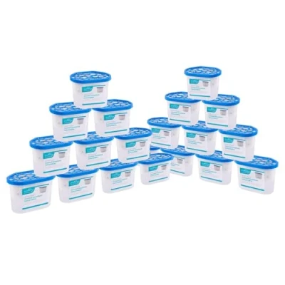 Image of Ashley Dehumidifier 500ml Pack of 20 Ocean Interior Condensation Moisture Remover Mildew Absorber for Damp, Mould, Kitchen, Caravan, Car, Home, Bedroom, Wardrobe, Garage, Bathroom, Basement