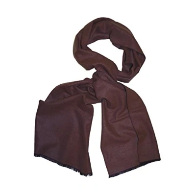 Image of Posh Gear Mens silk scarf Setaforte, brown 100% pure