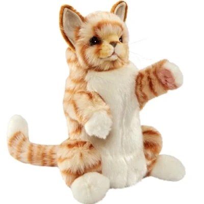 Image of Hansa Realistic Ginger Cat Puppet