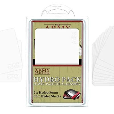 Image of The Army Painter Hydro Pack Wet Palette Refill, 50 Papers, 2 Sponges, Compatible with Acrylic Paint Washes, Use For Fantasy Tabletop Wargaming