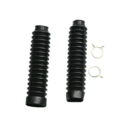 Image of Black Motorcycle 26mm Front Fork Rubber Shock Dust Jacket Cover Boots for Honda 125cc CG125 Cafe Racer Old School Vintage Retro Bike Bobber Cruiser Custom