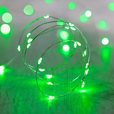 Image of Battery Operated Micro Fairy Lights with 20 Green LEDs by eBuzz (Green)