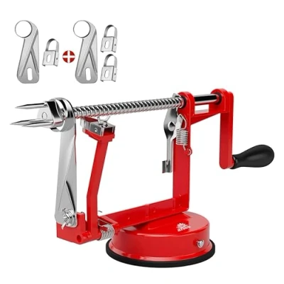 Image of ARSUK Apple Peeler Potato and Vegetable Peelers for Kitchen, Fruit Peeling Machine, Stainless Steel Corer Cutter Slicer Spiral Peel Tool Easy to Use