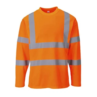 Image of Portwest Hi Vis Long Sleeved T Shirt, Size: L, Colour: Orange, S278ORRL