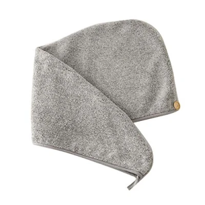 Image of Kcnsieou Water Absorbent Bamboo Microfiber Hair Towel Wrap Striped Quick Drying Shower Bath Cap