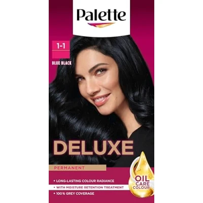 Image of Palette Deluxe Creme Colouration 1 Blue Black Hair Dye