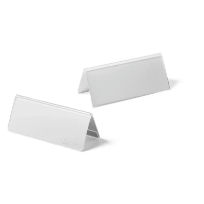 Image of Durable Table Place Name Holder For 61/122 x 210mm Card Made From Strong Crystal Clear Acrylic Perfect Conferences, Seminars, Reception Desks, etc.