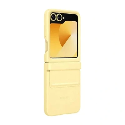 Image of Samsung Pu Leather Back Cover Yellow Galaxy Z Flip 6