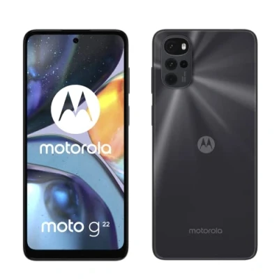 Image of Motorola g22 (6.5&quot; 90Hz Max Vision, Android 12, MediaTek Helio G37 octa core processor, TurboPower, 50MP Quad Camera, 5000 mAH battery, Dual SIM, 64GB), Cosmic Black (Renewed)