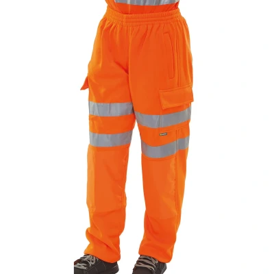 Image of HI VIZ JOGGING BOTTOMS ORANGE L