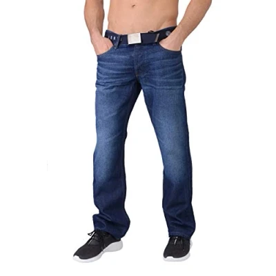 Image of Smith and Jones Men Enrico18 Denim Jeans Dark Wash 28R