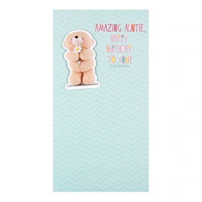 Image of Hallmark Forever Friends Auntie Birthday Card &quot;Amazing Auntie&quot; Medium Slim