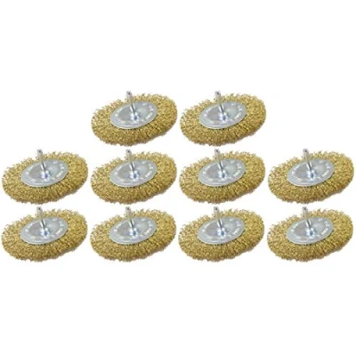 Image of 10 Neilsen Wire Wheel Drill Bits 4 inch Flat Attachment Brushes CT3707