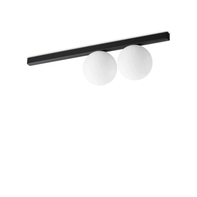 Image of Binomio 2 Light Globe Ceiling Black