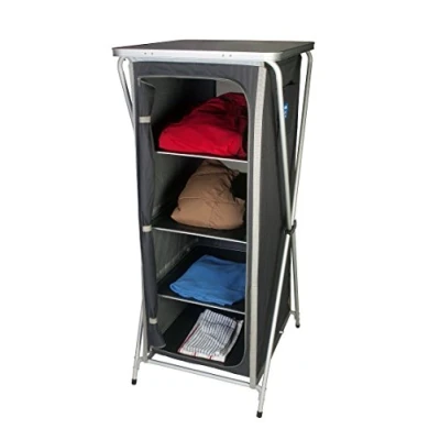Image of kampa grace cupboard 4 shelves aluminium frame