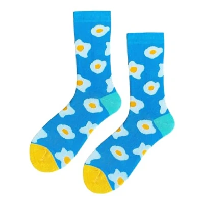 Image of Egg Pattern Cute Socks/Funny Socks/Gift Socks/Unisex Socks/Novelty Socks