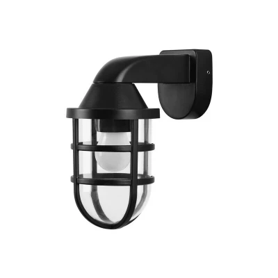 Image of Forlight Lighting Corande Outdoor Wall Fixture Black IP44 E27 40W