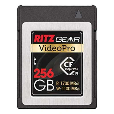Image of Ritzgear CFExpress Type B Card 256GB (1700/1100 R/W) by Ritz Gear Video Pro. Pairs with Compatible Nikon, Panasonic &amp; Canon DSLR Cameras
