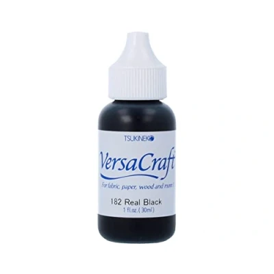Image of Tsukineko Real Black Versacraft Re inker, Synthetic Material, 3.1 x 8.6 cm