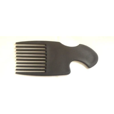 Image of Matt Black Afro Comb Detangler Hair Brush Handbag Size