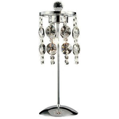 Image of Nico Table Lamp 3 Light G4 Polished Chrome/Crystal, NOT LED/CFL Compatible