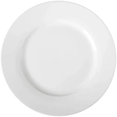 Image of Amazon Basics 6 Piece White Dinner Plate Set, 10.5 inches