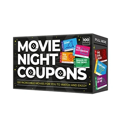 Image of Gift Republic 100 Date Night Coupons Cards game Red 5.9 x 3.54 1.97 inches