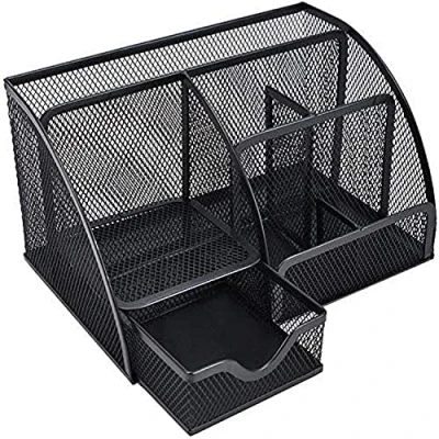 Image of Q Connect Curved Desktop Organiser Black