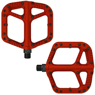 Image of OneUp Components Composite Flat MTB Pedals Red/Lightweight Nylon Fibreglass Mountain Biking Bike Trail Off Road Pin Dirt Jump Enduro Cycling Cycle Downhill Grip Riding Ride Platform Part 9/16
