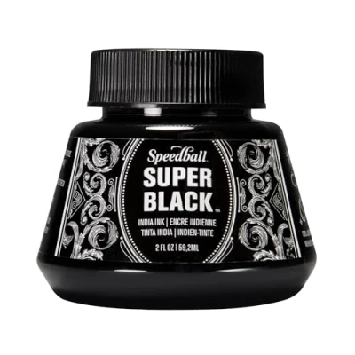 Image of Speedball Super Black India Ink, 2 Ounce (59.1ml)