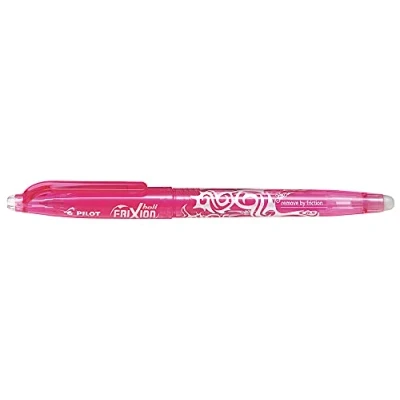 Image of Pilot Frixion Ball Erasable Gel Ink Rollerball Pens Fine Tip Pink Pack of 3