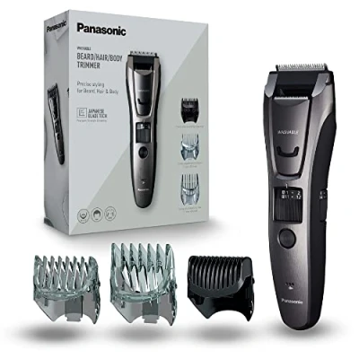 Image of Panasonic beard trimmer, hair Körperhaartrimmer abwaschbar silver, black