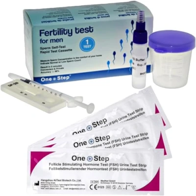 Image of Comprehensive Couples Fertility Test Kit Female FSH Strips &amp; Male Sperm Count Easy, Accurate Home Testing for Men and Women