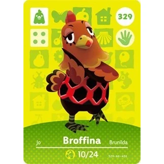 Image of Broffina Nintendo Animal Crossing Happy Home Designer Series 4 Amiibo Card 329