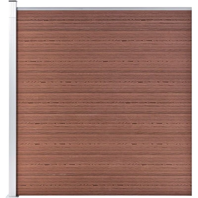 Image of vidaXL Garden Fence WPC 175x186 cm Brown