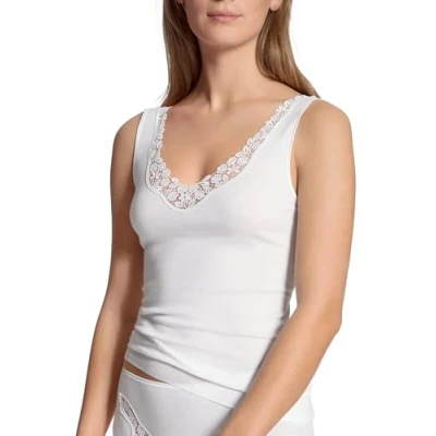 Image of Calida Women&#039;s Feminin Sense Undershirt, White (Weiss 001), 14 16
