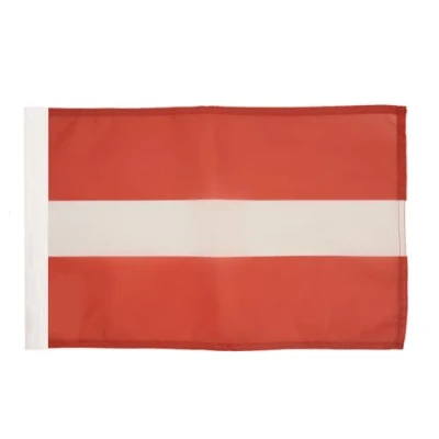Image of AZ Flag Latvia 18&#039;&#039; x 12&#039;&#039; 100% Polyester Latvian Small Banner with Sleeve Fade Resistant Vivid Colors 18x12 in 45x30 Cm