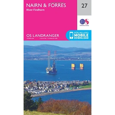 Image of Landranger 27 Nairn &amp; Forres, River Findhorn Map With Digital Version