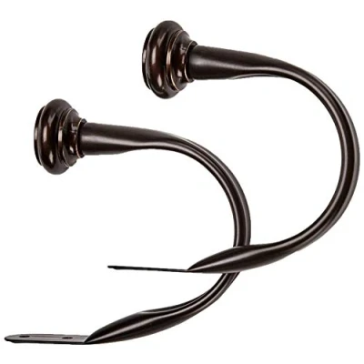 Image of Amazon Basics Decorative Curtain Holdback, Set of 2, Bronze