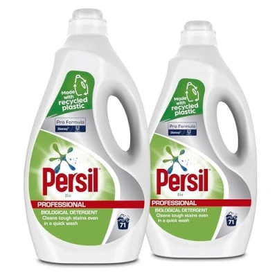 Image of Persil Pro Formula Bio Liquigel, High Performance Liquid Detergent for Tough Stains, Enzyme Activated, Optical Brighteners, Low Temp Wash, 2 x 5L