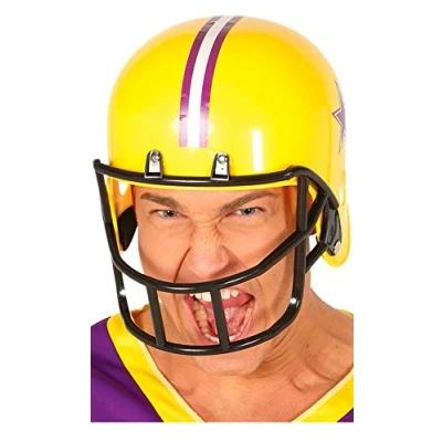 Image of Fiestas Guirca Red or black plastic football helmet size adult