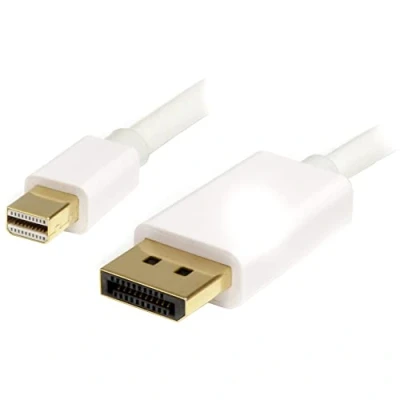 Image of StarTech.com 2m (6ft) Mini DisplayPort to 1.2 Cable 4K x 2K UHD Adapter DP for Monitor mDP Converter Cord (MDP2DPMM2MW)