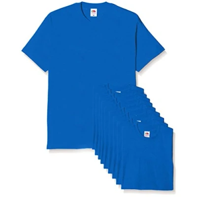 Image of Fruit of the Loom Men&#039;s Original T. T Shirt Pack 10, Royal, X Large