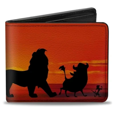 Image of Buckle Down Men&#039;s Wallet, The Lion King, 4.0&quot; x 3.5&quot;