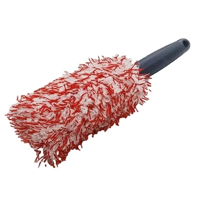Image of Pomurom Car Wheel Brush Long Handle, and Rim Cleaning Brush, Soft Microfiber Detailing Brushes, Alloy Cleaner for Cars Motorcycles Bicycles